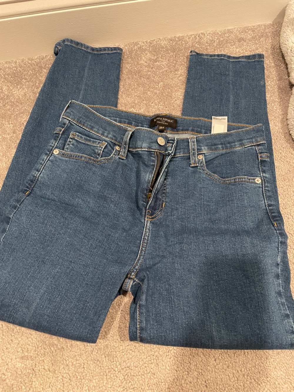 Banana Republic Women's Skinny Jeans in Medium Blue Denim